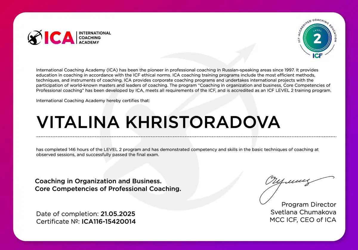 ICF Level 2 - International Coaching Academy · 2025
